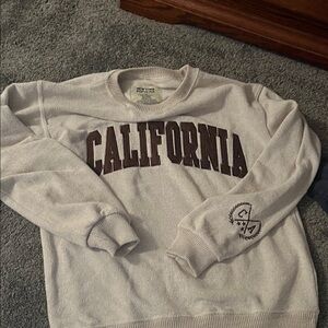 California Crewneck Sweater - Brown and cream
